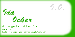 ida ocker business card